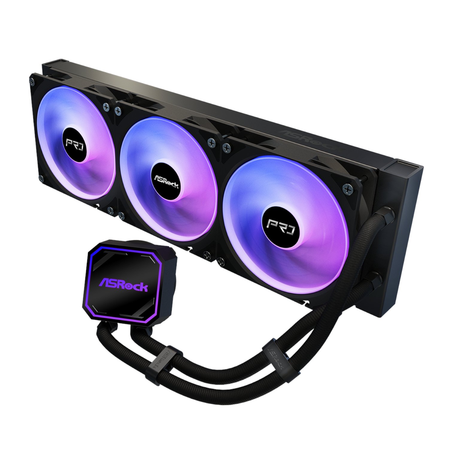 ASRock PRO 360 ARGB All-in-one Liquid CPU Cooler - Black - Image 2
