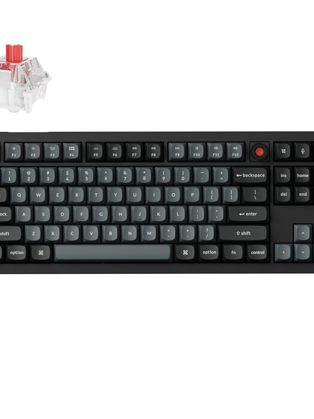 Keychron V3 Ultra 80% 8K Red Switch Hot-Swap RGB Wireless Keyboard - Black