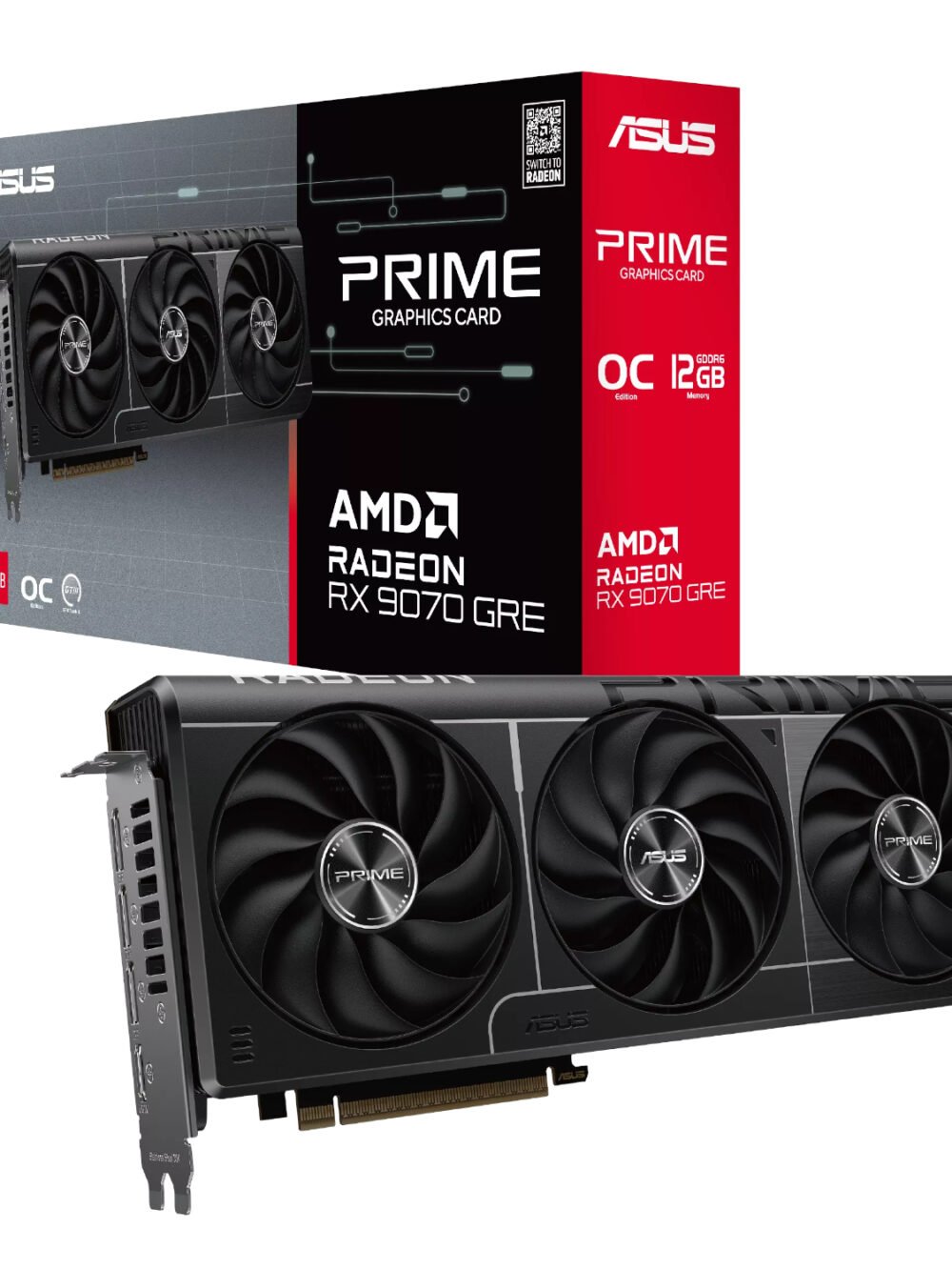 ASUS Prime Radeon RX 9070 GRE EVO OC Edition 12GB GDDR6 Graphics Card