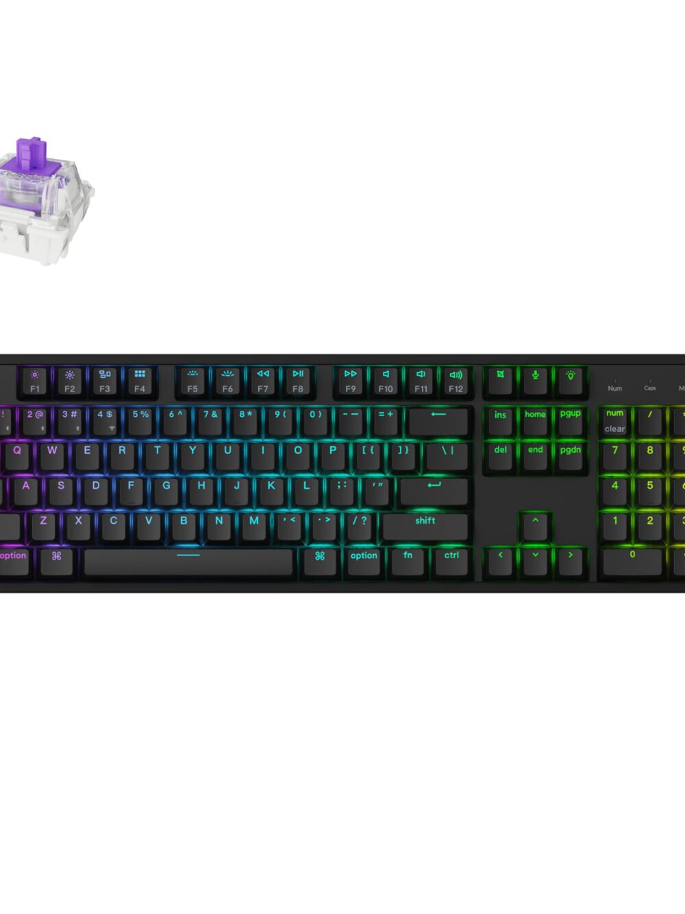 Keychron K10 HE 100% Hot-Swap Gateron Dbl-Rail Nebula Switch RGB Wireless Keyboard - Black