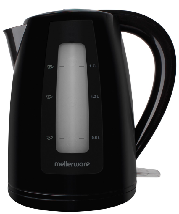 Mellerware Breede 360° Cordless Black 2L Plastic Kettle