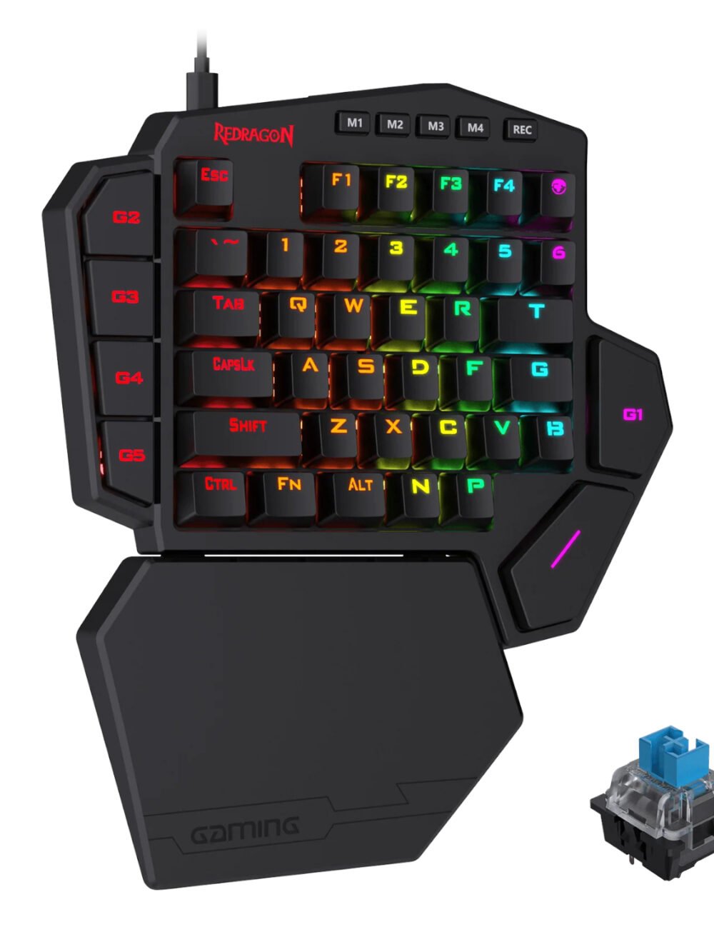 Redragon K585 DITI ELITE PRO RGB 40% Wireless Mechanical Gaming Keyboard - Blue Switches