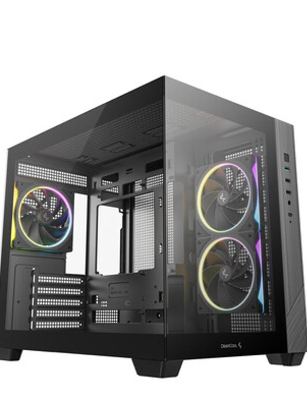Deepcool CG330 3F Panoramic Dual-Chamber Micro-ATX Gaming Chassis - Black
