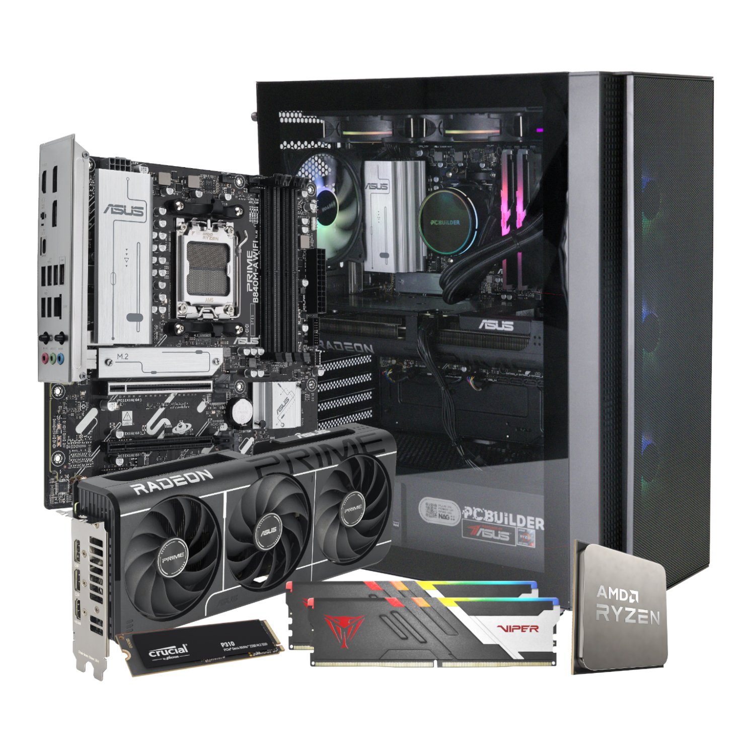 PCBuilder Ryzen 5 7600 SEEKER Windows 11 Gaming PC - Image 13