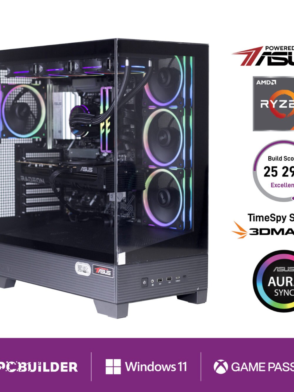 PCBuilder Ryzen 7 7800X3D MAXIMUS Windows 11 Gaming PC
