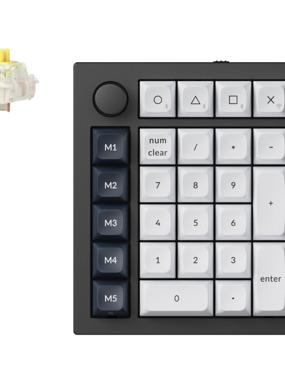 Keychron Q0 Max QMK Gateron Jupiter Banana RGB Wireless Custom Number Pad Shell White