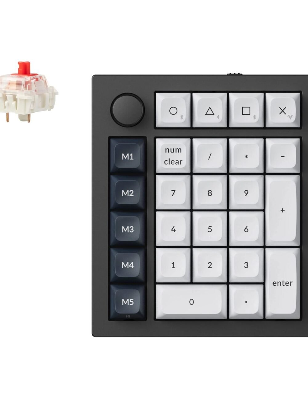 Keychron Q0 Max QMK Gateron Jupiter Red RGB Wireless Custom Number Pad Carbon Black