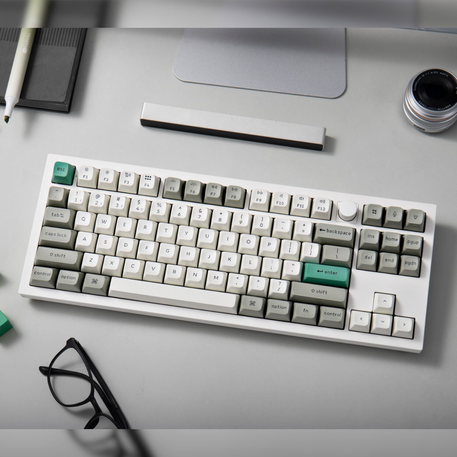 Keychron Q3 Max 80% Full Assembled Knob Red Switch Hot-Swap Gateron Jupiter RGB Wireless Keyboard - Shell White - Image 5