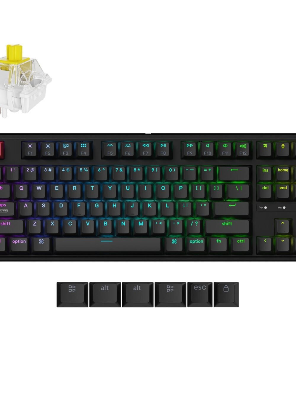 Keychron C3 Pro 80% 8K Super Banana Switch Hot-swappable RGB Wired Custom Mechanical Keyboard