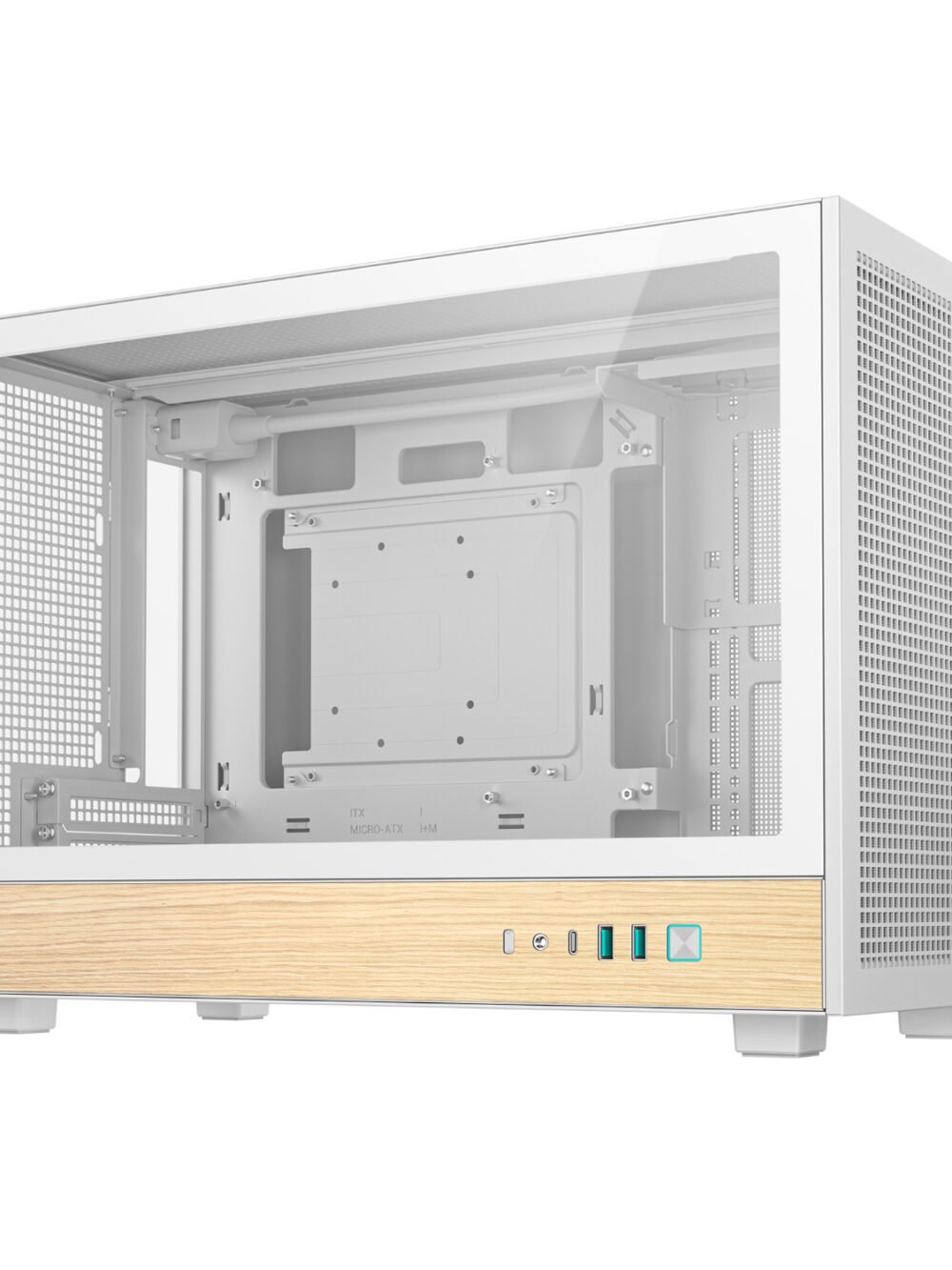 DeepCool CH260 Wood mATX Gaming Chassis White