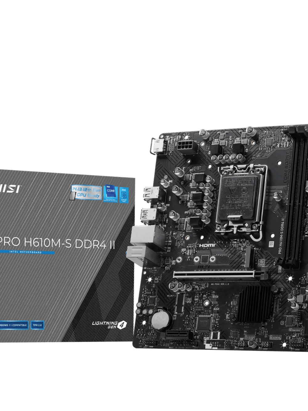 MSI PRO H610M-S DDR4 II LGA1700 M-ATX Motherboard