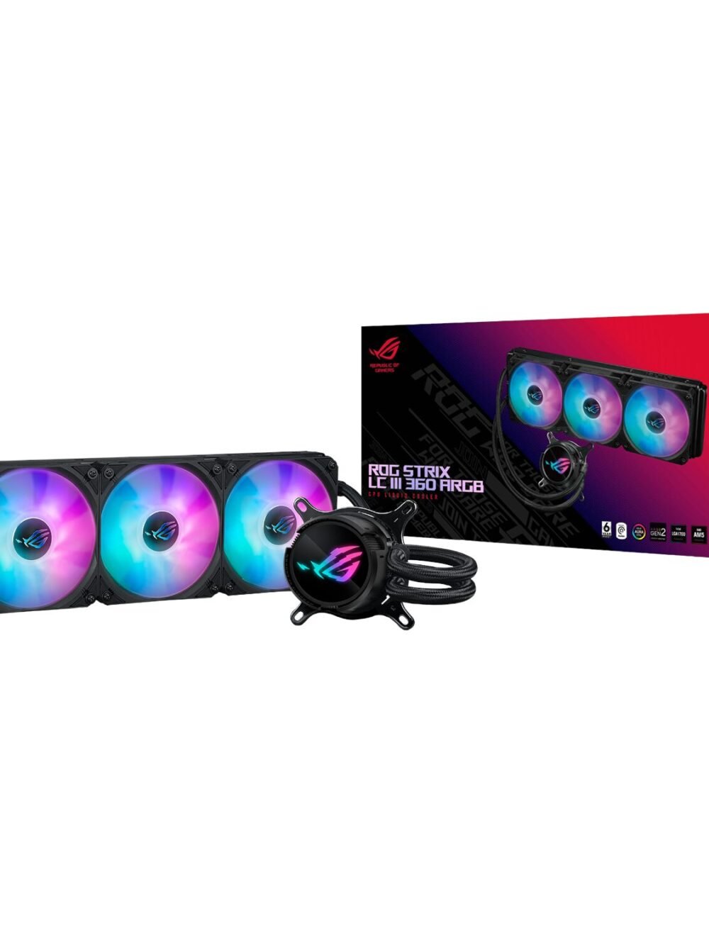 ASUS ROG Strix LC III 360 ARGB Liquid CPU Cooler - Black