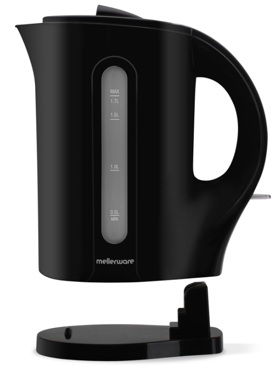 Mellerware Tugela 1.7L Black Cordless Plastic Kettle - Image 3