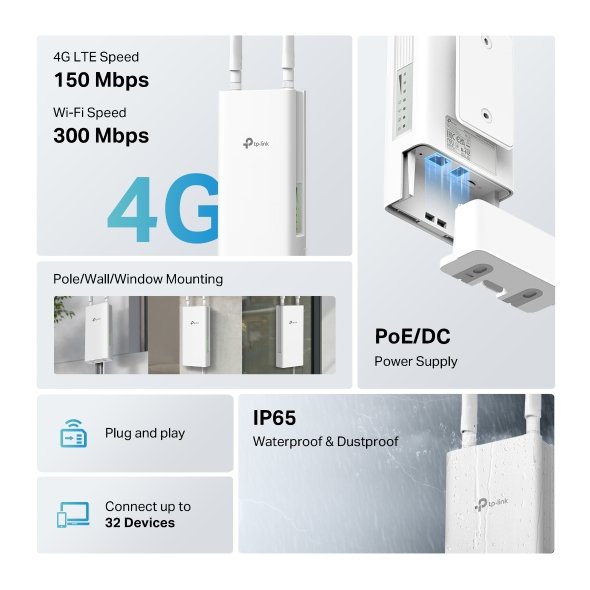 TP Link 4G 300Mbps WiFi Outdoor Router - Image 5