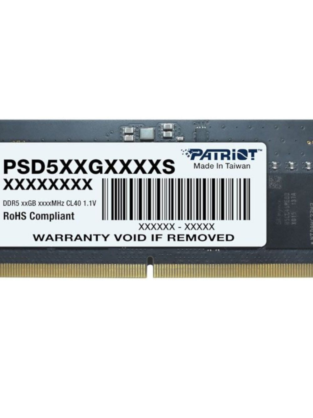 Patriot Signature Line DDR5 8GB 4800MHz Single Rank SODIMM Notebook Memory
