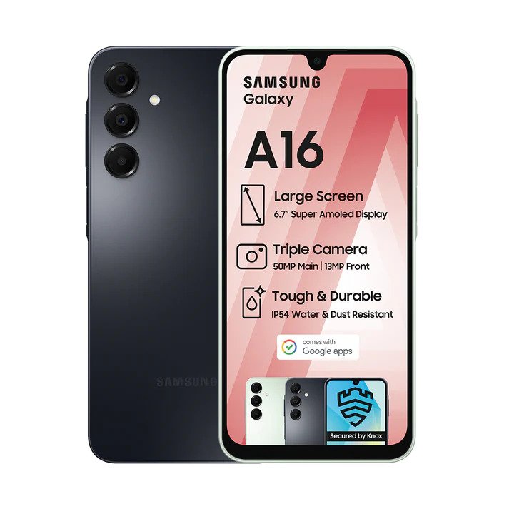 Samsung Galaxy A16 LTE 4GB 128GB Dual-SIM Smartphone – Black