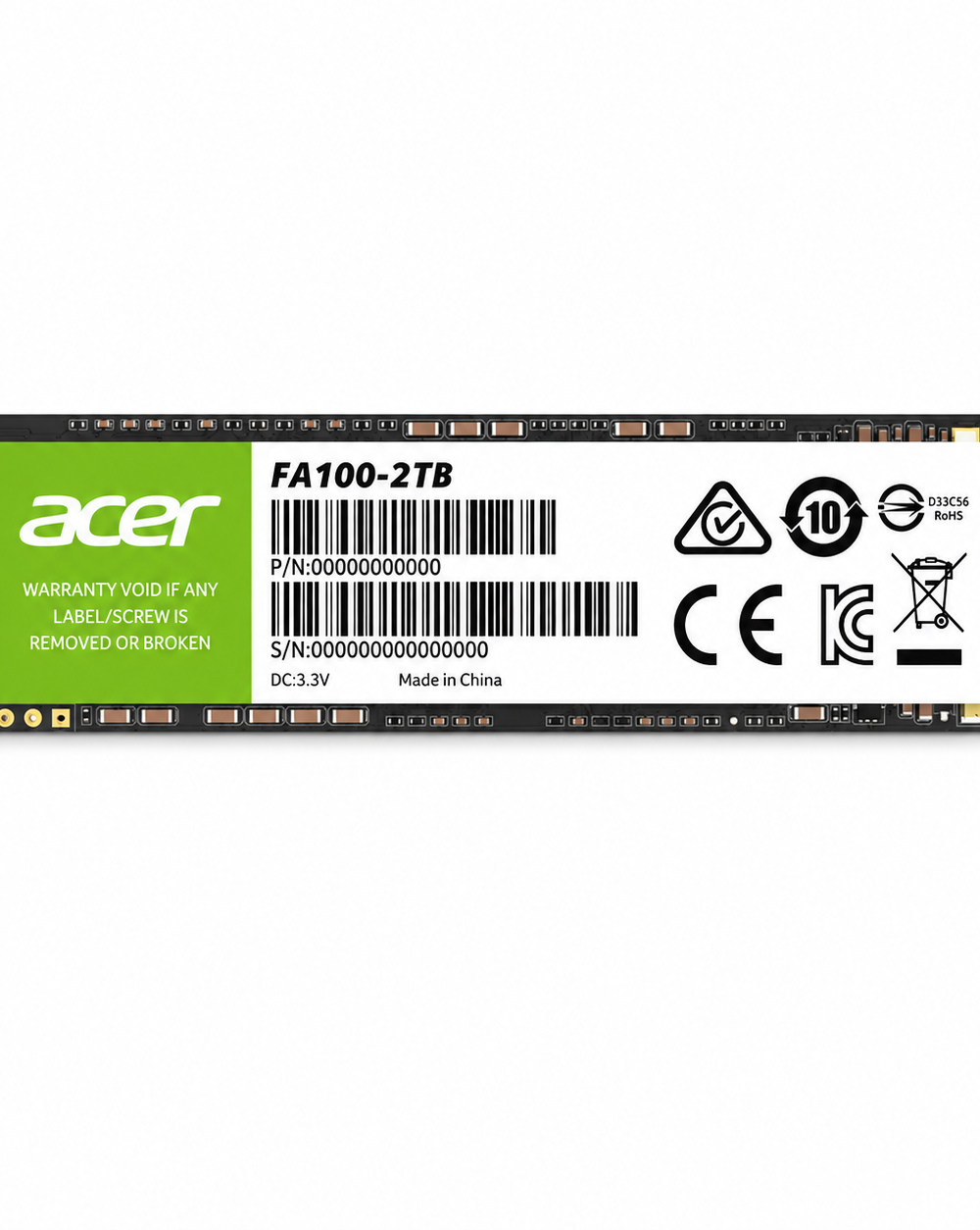 Acer FA100 256GB M.2 2280 | PCIe Gen3 x4 | NVMe SSD