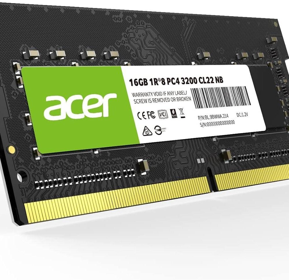 Acer SD100 |16GB |DDR4 SODIMM |3200MHz Laptop Ram