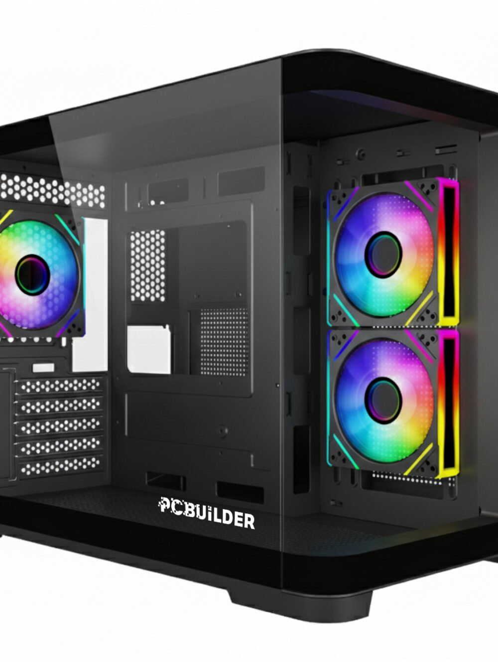 PCBuilder HIDEOUT Micro-ATX Back-Connect Gaming Chassis