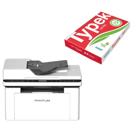 Pantum BM2305AW Mono Laser | Multifunction Printer with ADF & Typek A4 Bundle