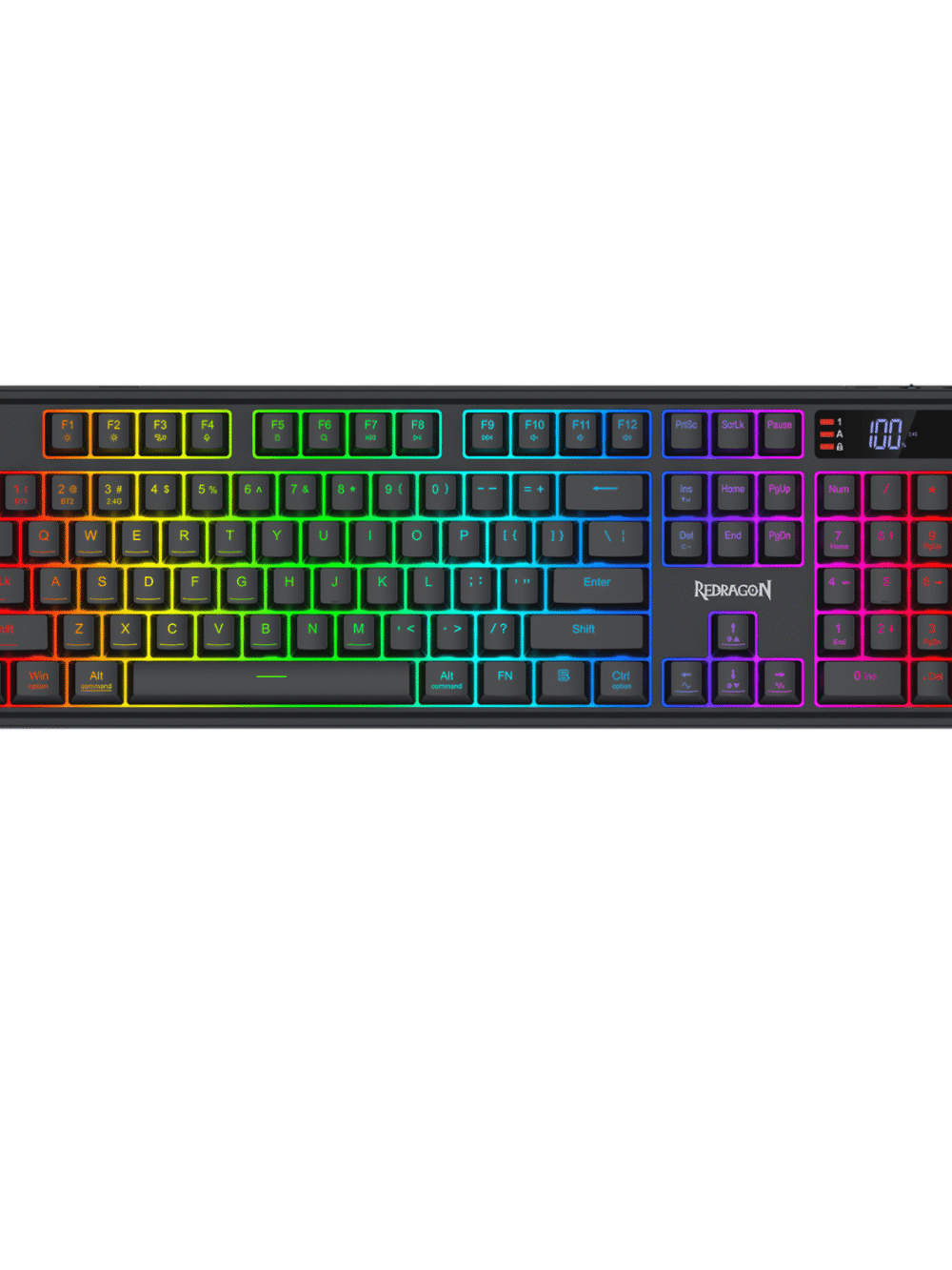 Redragon RM104 PRO VOLCANO RGB Wireless Membrane Gaming Keyboard - Black