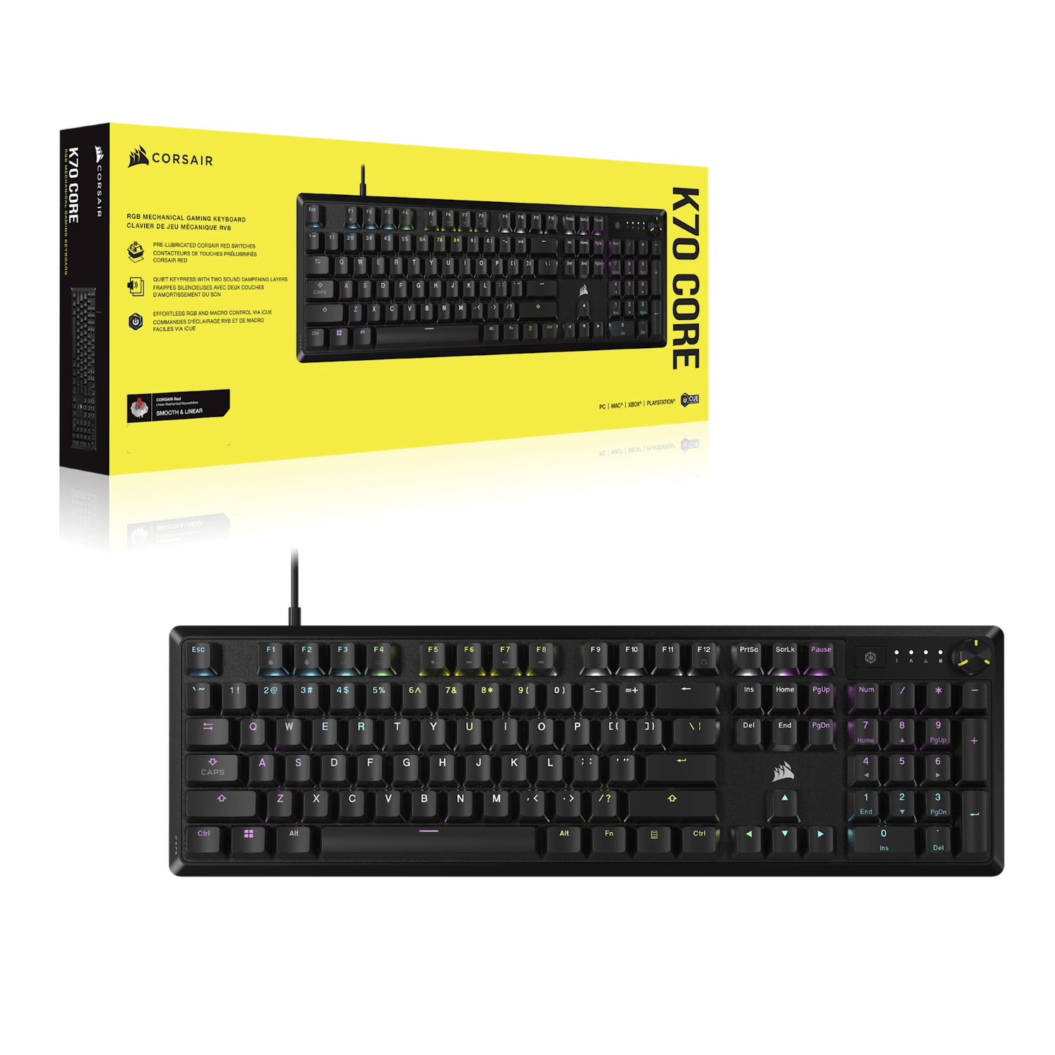 Corsair K70 CORE RGB Mechanical Gaming Keyboard - Black - Image 6