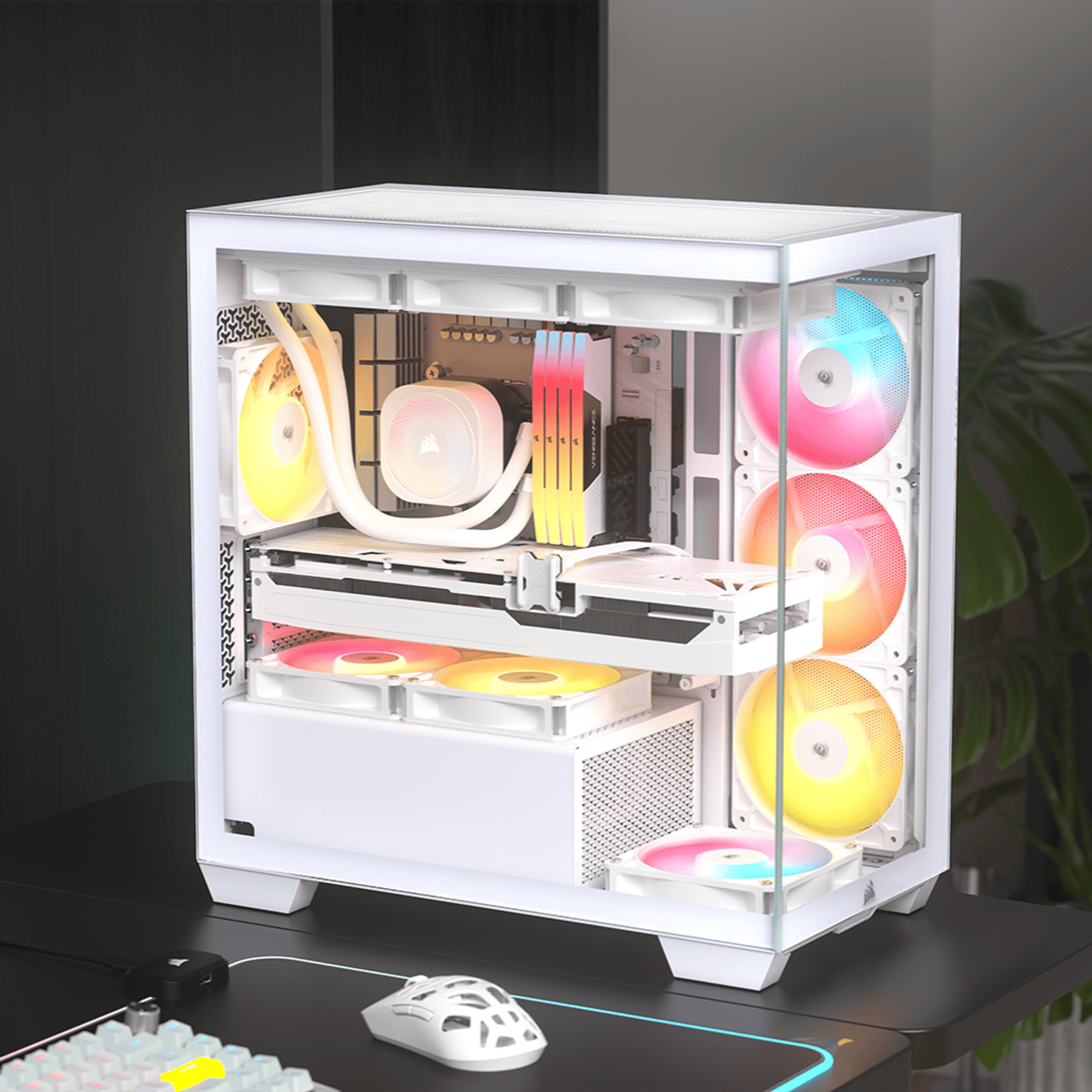 Corsair 2800X RS-R ARGB Micro-ATX PC Case – White - Image 6