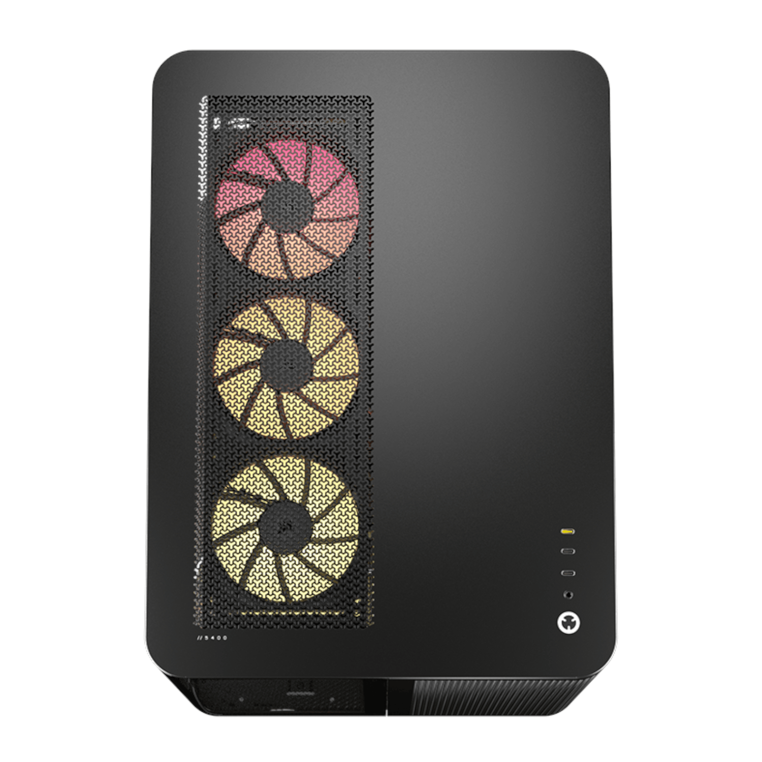 Corsair AIR 5400 LX-R RGB iCUE LINK Triple Chamber Mid-Tower PC Case - Black - Image 4