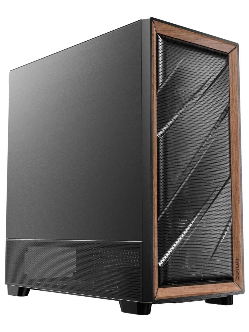 Antec FLUX SE E-ATX | ATX | Micro-ATX | ITX Mid-Tower Gaming Chassis Wood Front Panel- Black