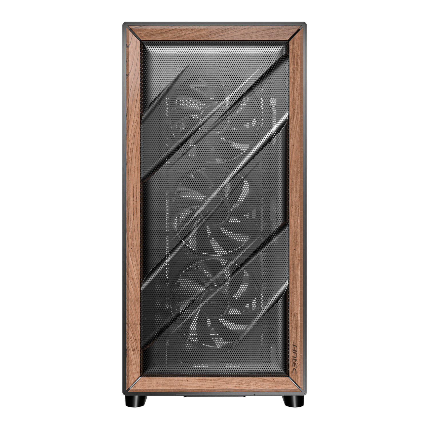 Antec FLUX SE E-ATX | ATX | Micro-ATX | ITX Mid-Tower Gaming Chassis Wood Front Panel- Black - Image 2