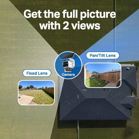 TP Link Tapo C645D Dual Lens Solar Pan Tilt Camera Kit - Image 4