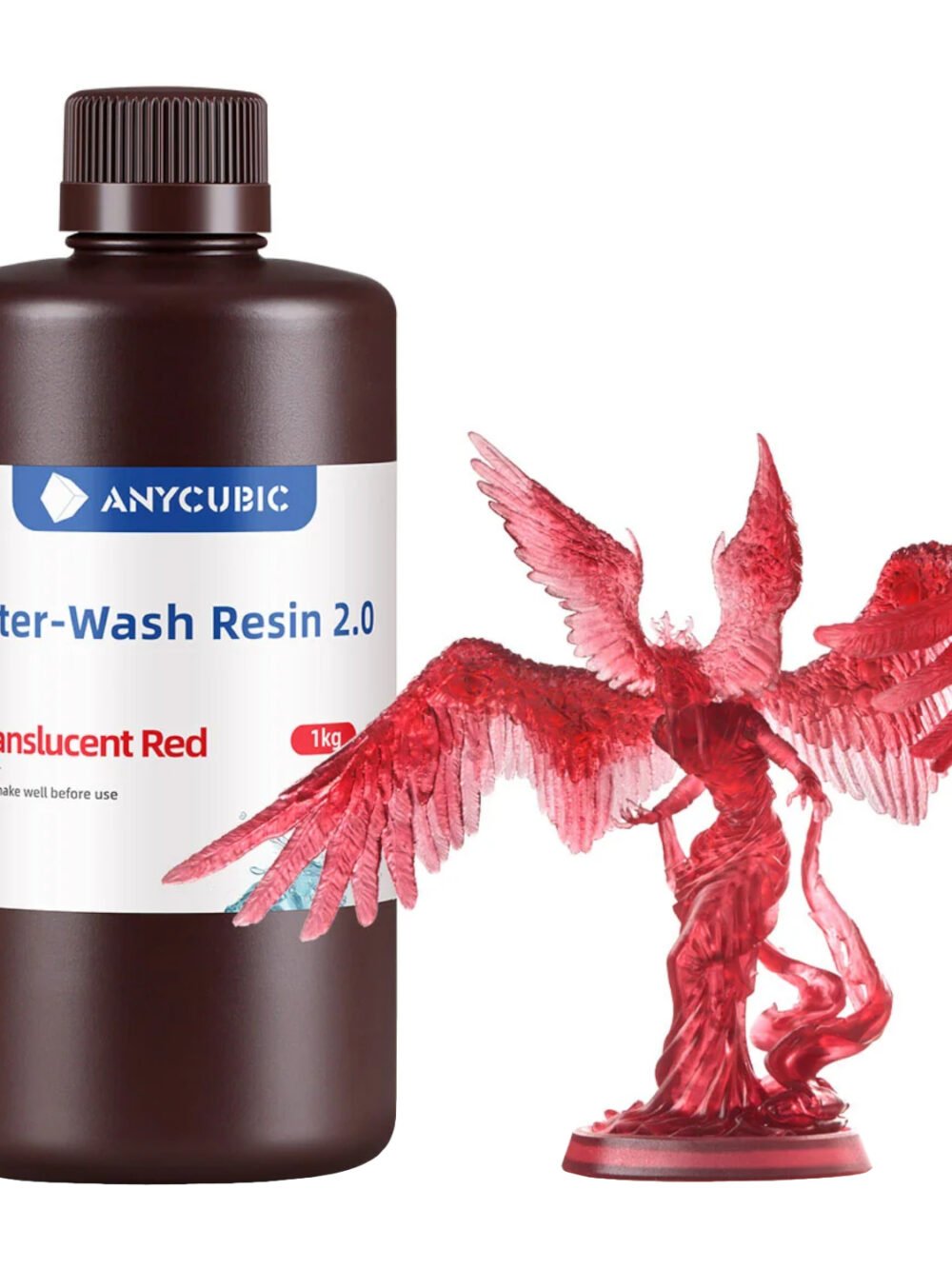 Anycubic Water Wash Resin 2.0 – Translucent Red