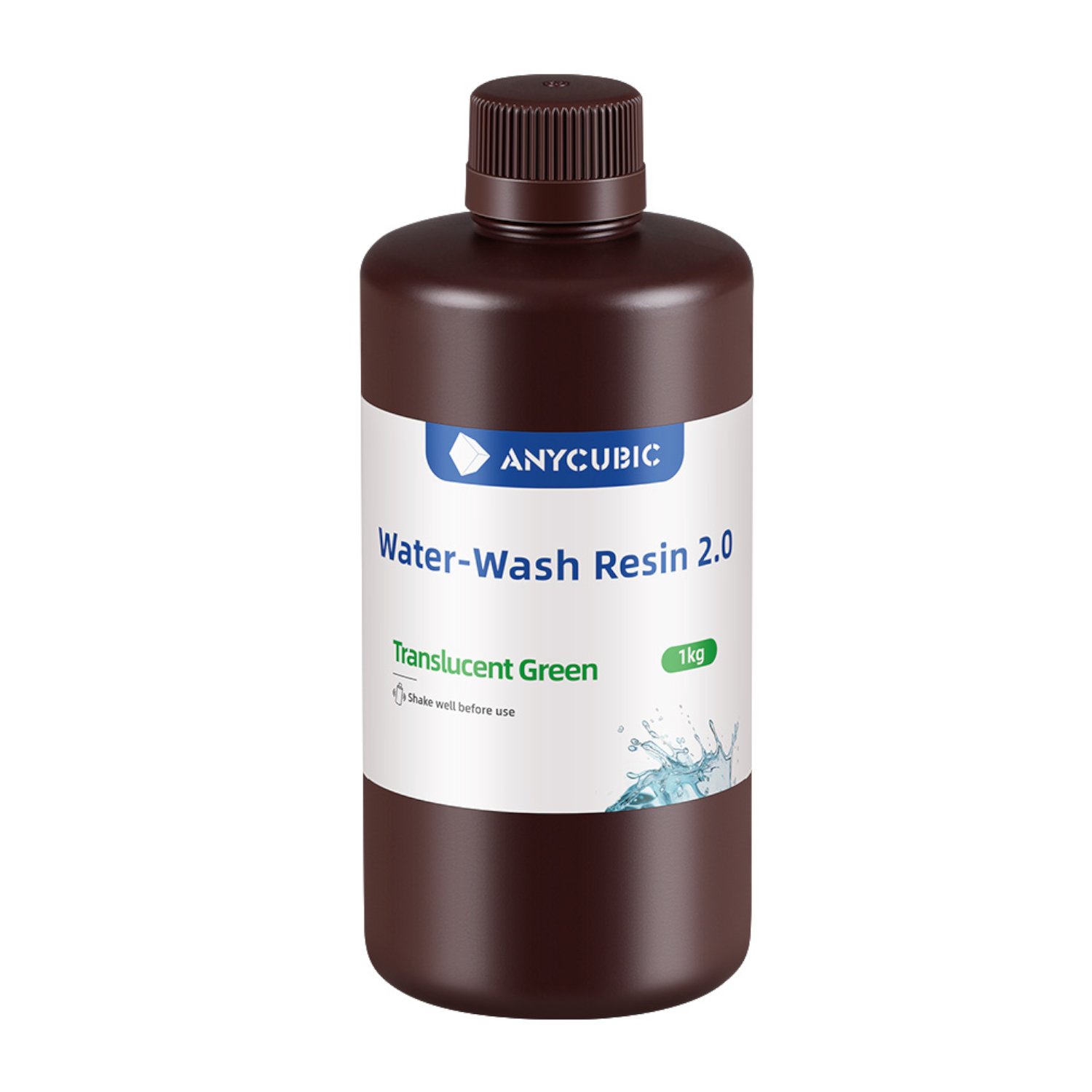 Anycubic Water Wash Resin 2.0 – Translucent Green - Image 2